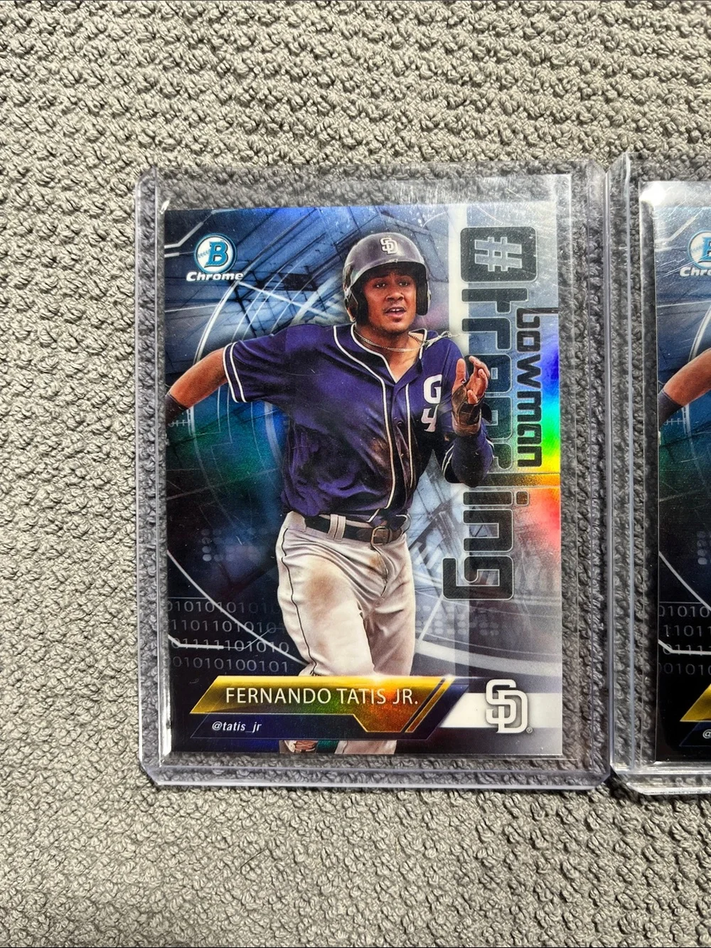 Lot (2) 2018 Bowman Chrome Trending Refractor Fernando Tatis Jr Rookie Card (RC)